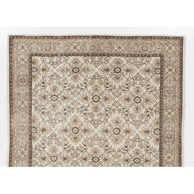 Tapis unique fait à la main à motif floral Anatolian
