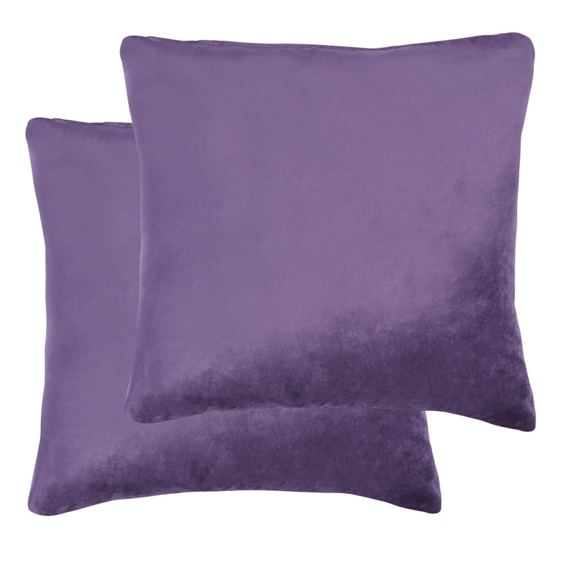 Blush Pink Cotton Blend Square Accent Pillow Set