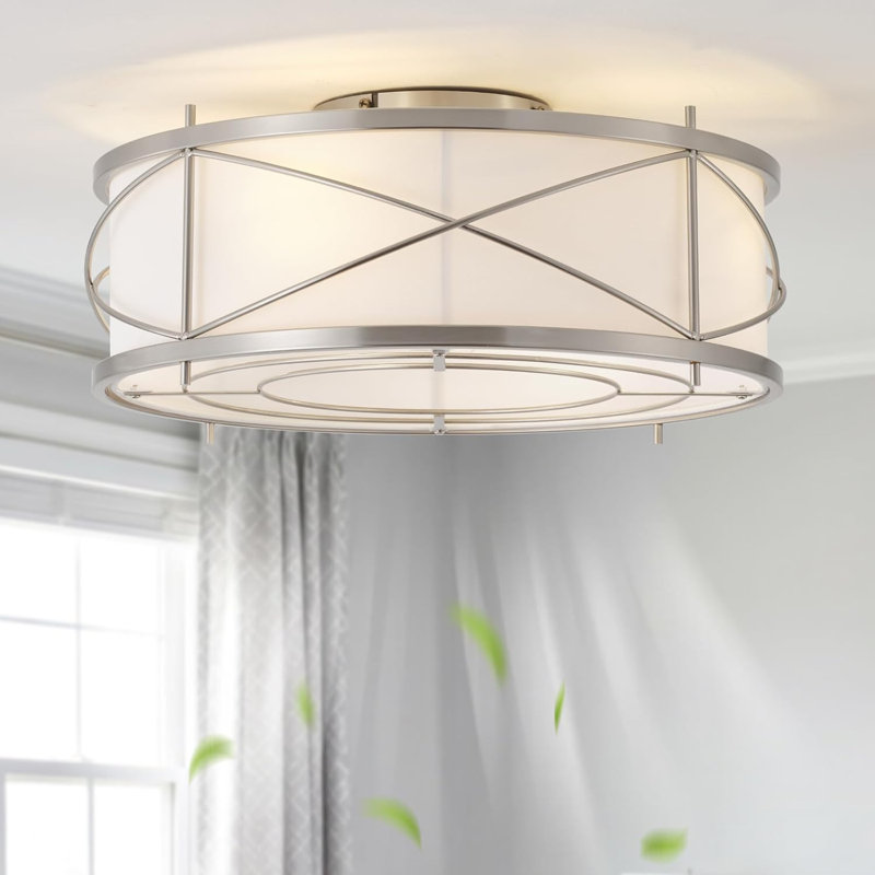 Ventilateur de plafond encastré argenté Boho, Silver