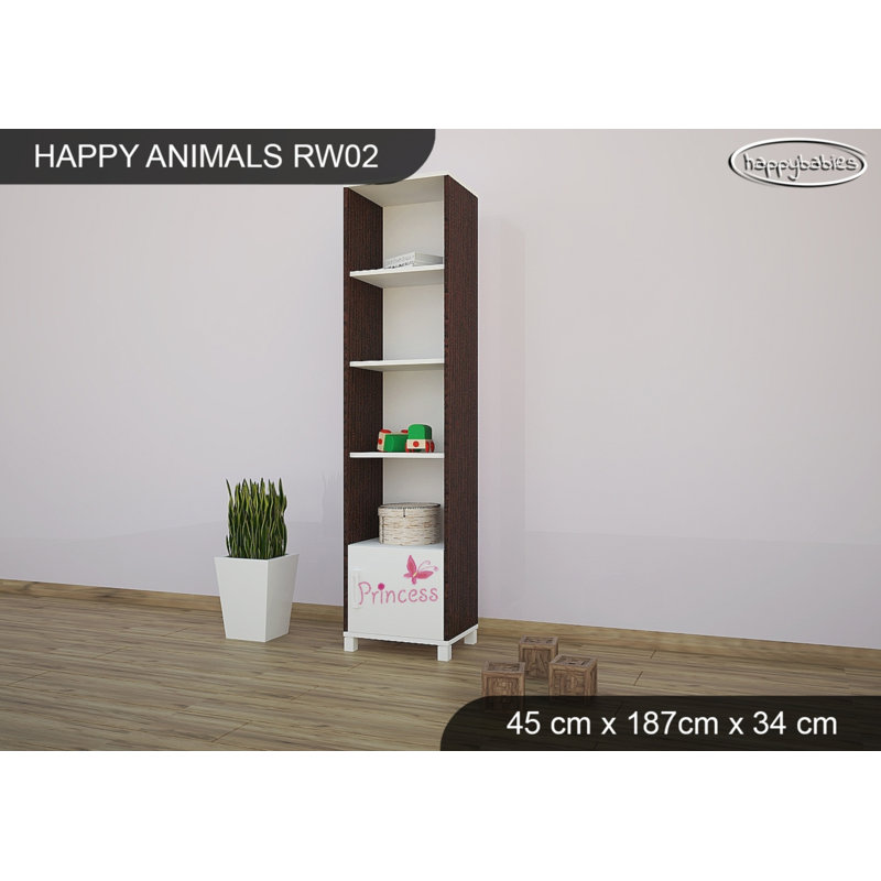 187cm H X 45cm W Cube Unit Kids Bookcase, Wenge Chestnut