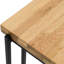 Petite table d'appoint en bois de chêne avec design, finition en savon massif, structure en métal noir, idéale pour les collations, les boissons et les espaces de travail improvisés, profondeur de 16,5 po, largeur, hauteur de 23,71 po, poids de 11,12 