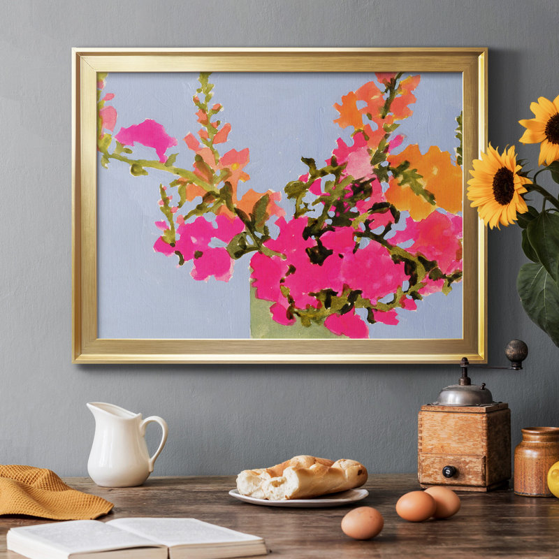 " Saturated Spring Blooms II " Painting Print, Gold Framed, 26.5" H x 36.5" W x 1" D