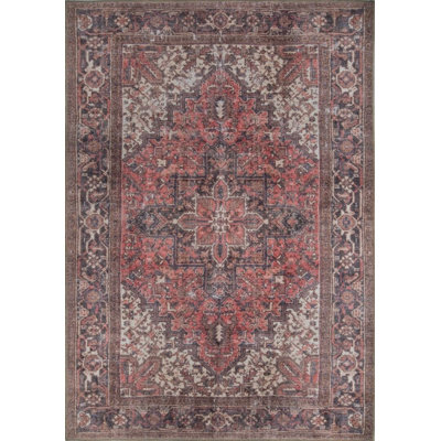 Tapis décoratif brun Ottilie