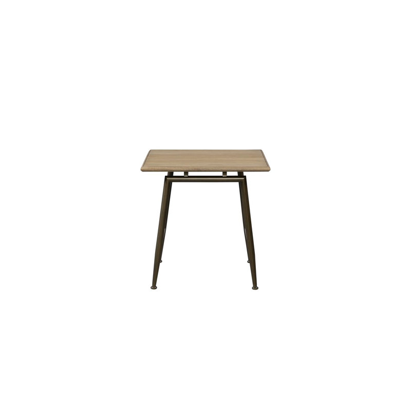 Table d'appoint Oak Crest avec piètement en métal – Placage en chêne blanc américain