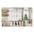 Farmhouse Hall Tree With 4 Hidden Hanging Hooks, Versatile Walnut Seating Bench With 8 Doors, Entryway Shoe Cabinet With Open Compartment For Living Room, White