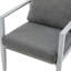 [Ensemble de 2] Méridienne en aluminium avec des accents élégants en corde et des coussins confortables, parfaits pour les espaces intérieurs et extérieurs modernes