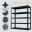 Tablettes de rangement en acier, support réglable robuste à 5 couches, imperméable et résistant à l'humidité pour un usage industriel et domestique-1026495905