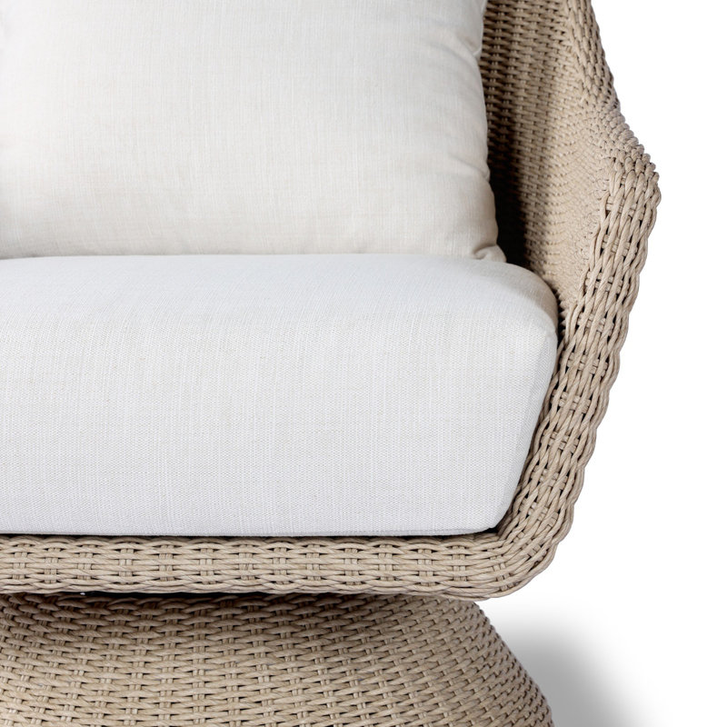 KOE Outdoor Lounge Chair, Vegro Cream, Vintage White
