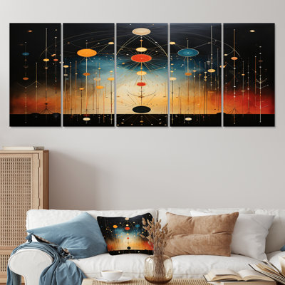 Coreyonna - Paysage abstrait, art mural sur toile, 5 pièces
