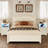 Farmhouse Nightstands With Large Open Shelf, Bedside Table With Enclosed Cabinet,tall Side Table With Built-in Power Outlets& Led Lighting， Rustic End Side Table With Durable Wood Construction(set Of 2)-1465793911