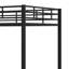 Full Over Full Bunk Bed With Storage Mesh Shelves And Clothes Hooks, Metal Bunk Bed Frame With LED Light-342819563