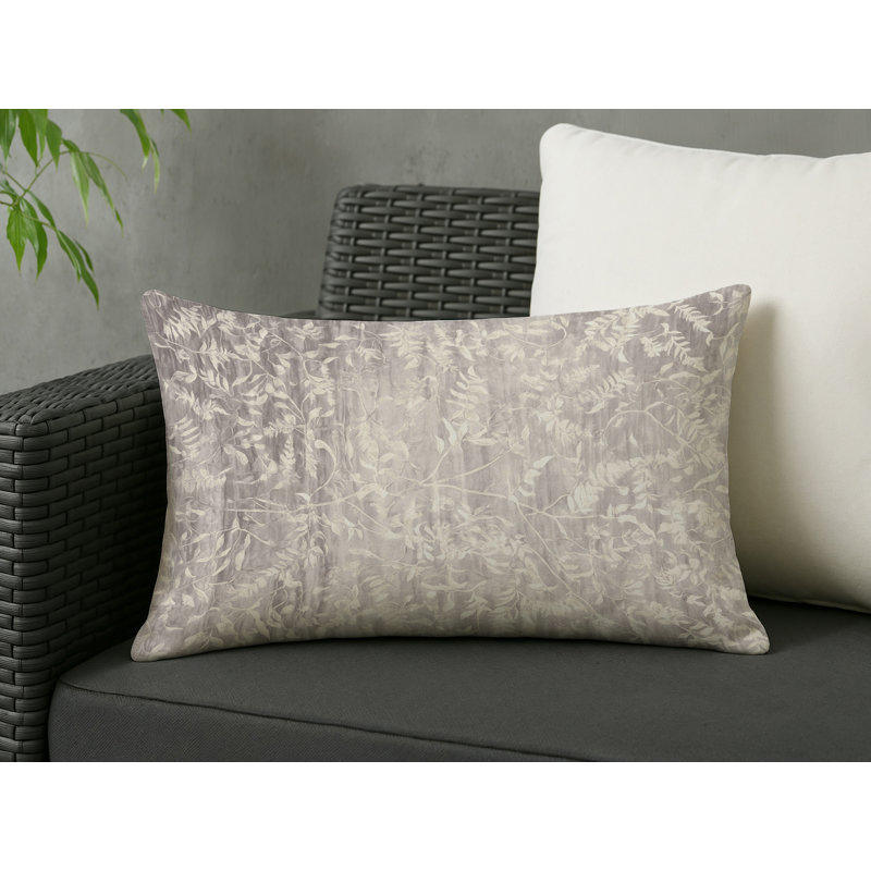 Coussin décoratif intérieur et extérieur Modern, Gris abstrait 175, Rectangle H 14 po x l 20 po