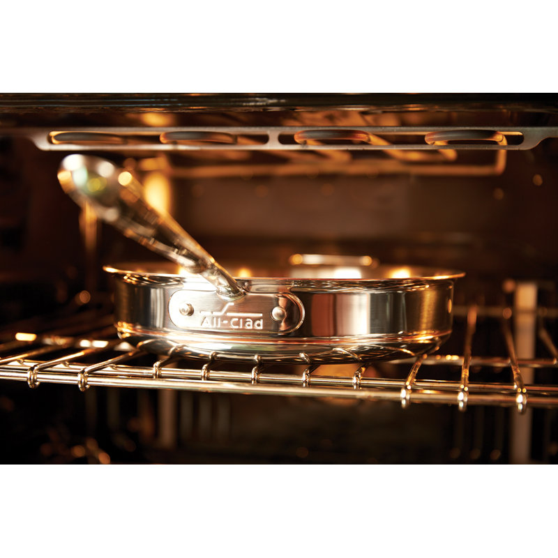 Silver Copper Core 3-Quart Nonstick Saute Pan with Lid
