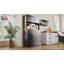 Armoire de cuisine avec station de charge 68 po, noir-236328204