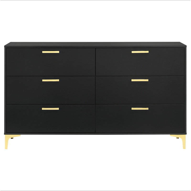 Commode rectangulaire à 6 tiroirs Lexie