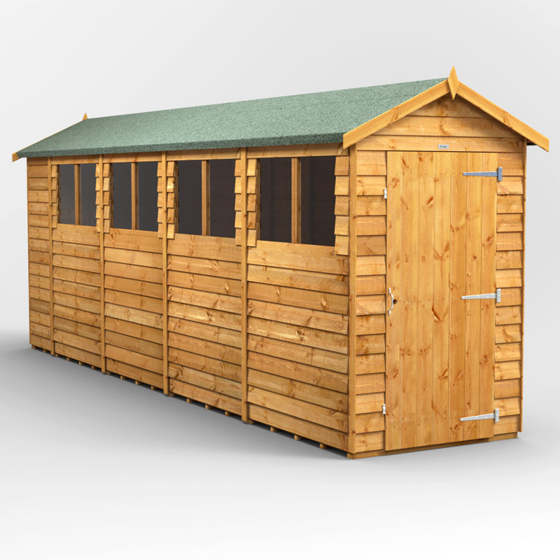 Powersheds 18 x 6ft Timber Overlap Apex Garden Shed