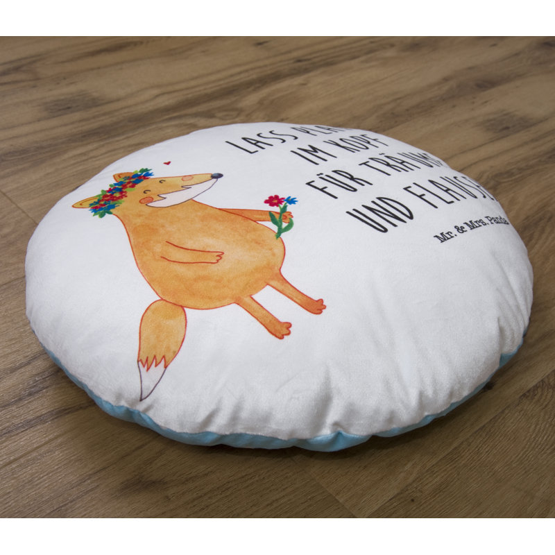 Mr. And Mrs Panda Polka Dots Circular Throw Cushion