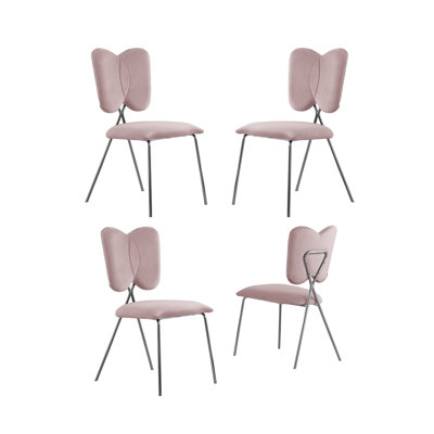 Chaises d'appoint en velours à oreilles