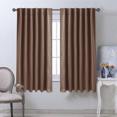 Blackout Curtains for Living Room, Thermal Insulated Solid Window Panels, Room Darkening Drapes for Bedroom/Kitchen, 2 Pieces
