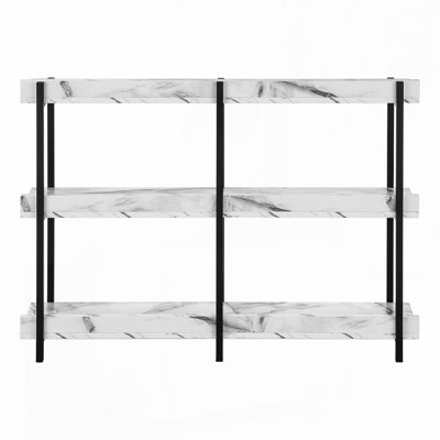 Metal Frame 3-Tier Console Table