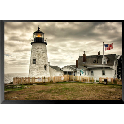 «The Light at Pemaquid Point», reproduction de photo encadrée