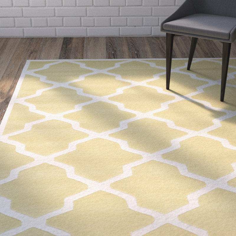 Carolene Hand Tufted Wool Geometric Rug, Rectangle 5' x 8'