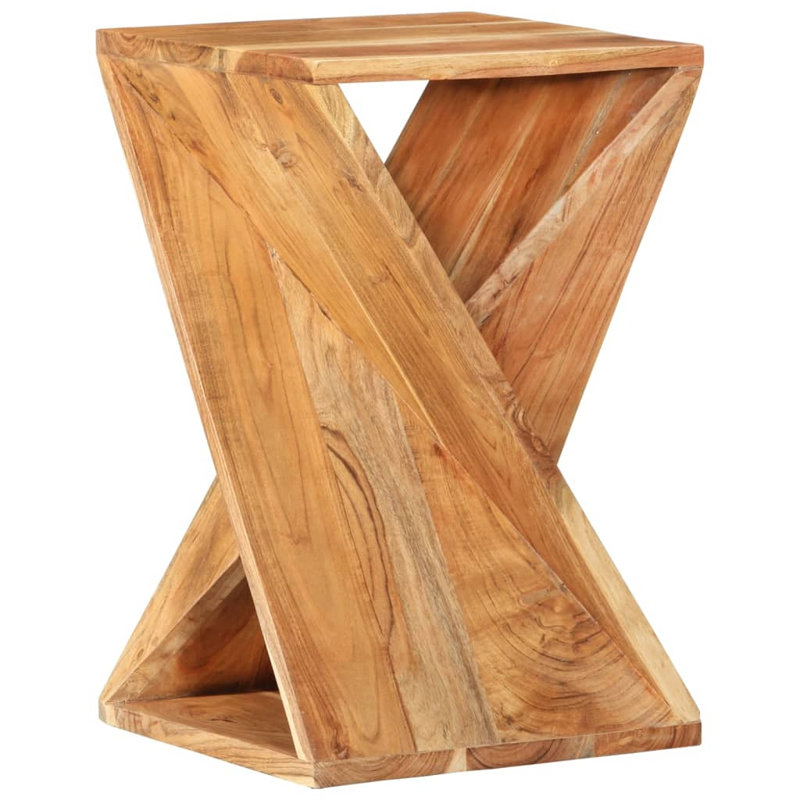 Chirley Solid Wood End Table, Brown