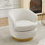 Fauteuil demi-tonneau pivotant en velours Janien-797537521