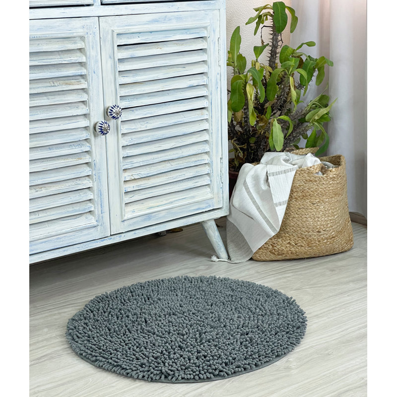 Virginio Non-Slip Bath Rug, Gray