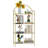 Bookcase Bookshelf, Tempered Glass Bookshelves, Slim Shelving Unit for Bedroom, Bathroom, Home Office, Steel Frame, 4 Tier Gold-1704971480-1700389098