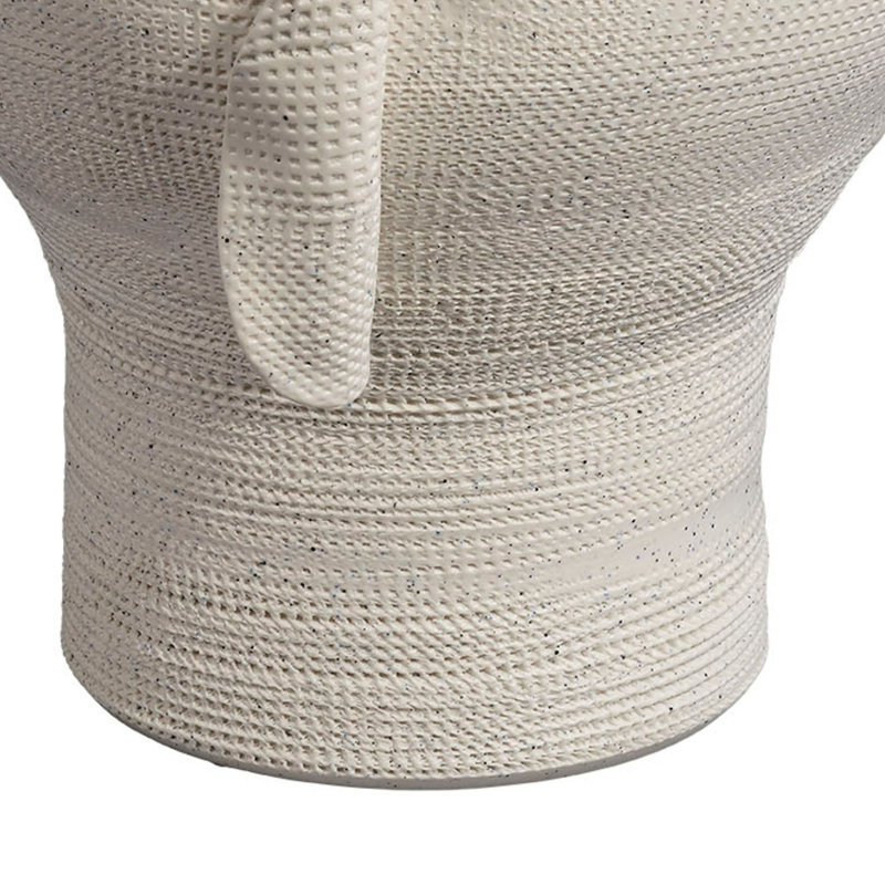 Vase Tio Modern, pétales fluides, porcelaine blanche 13 pouces
