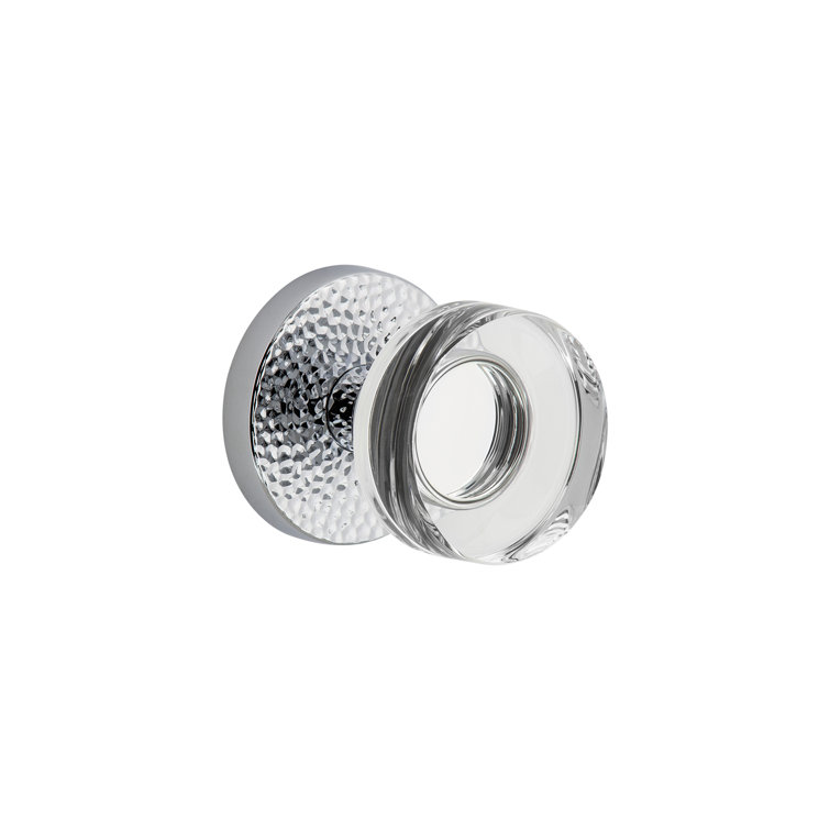 Viaggio Circolo Hammered Texture Rosette Double Dummy with Circolo Crystal Knob