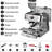 Semi-automatic Espresso Machine With Grinder, 20 Bar Professional With 30 Grinding Setting And Steam Wand, 2.8l Removable Water Tank, Espresso/latte/cappuccino Machines