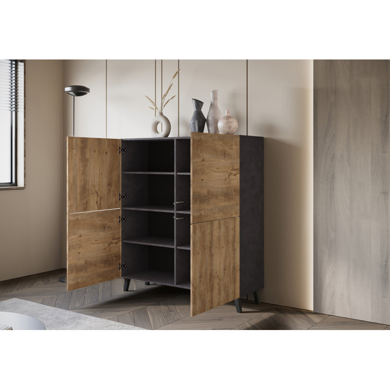 Highboard Accent Chest, Grey/Brown