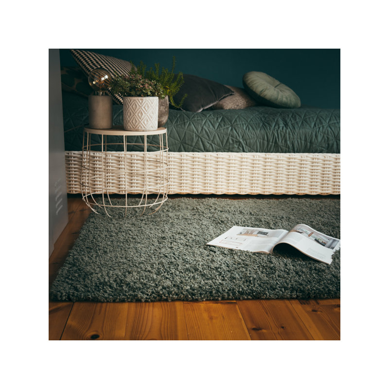 Twist Solid Colour Area Rug, Rectangular 80 x 150cm, Jade