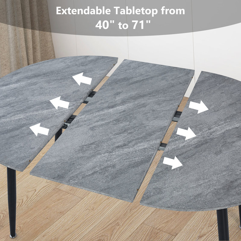 Extensible table,DINING TABLE,OFFICE TABLE,COFFEE TABLE, Gray, Black