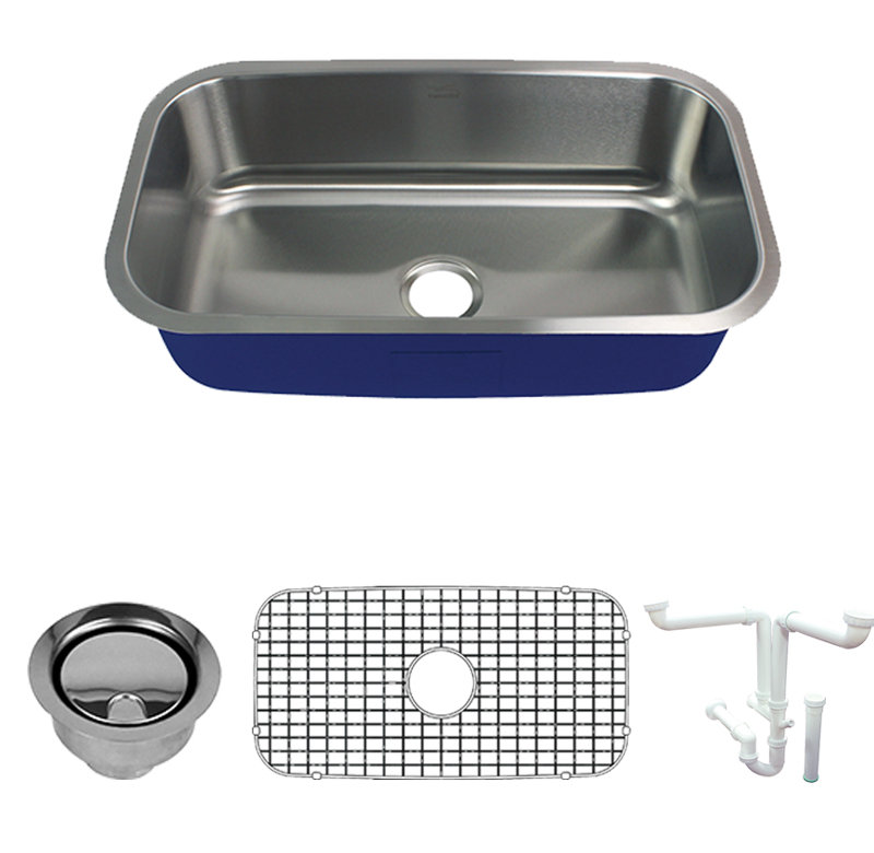 Meridian 31.5'' L Single Bowl Stainless Steel Kitchen Sink