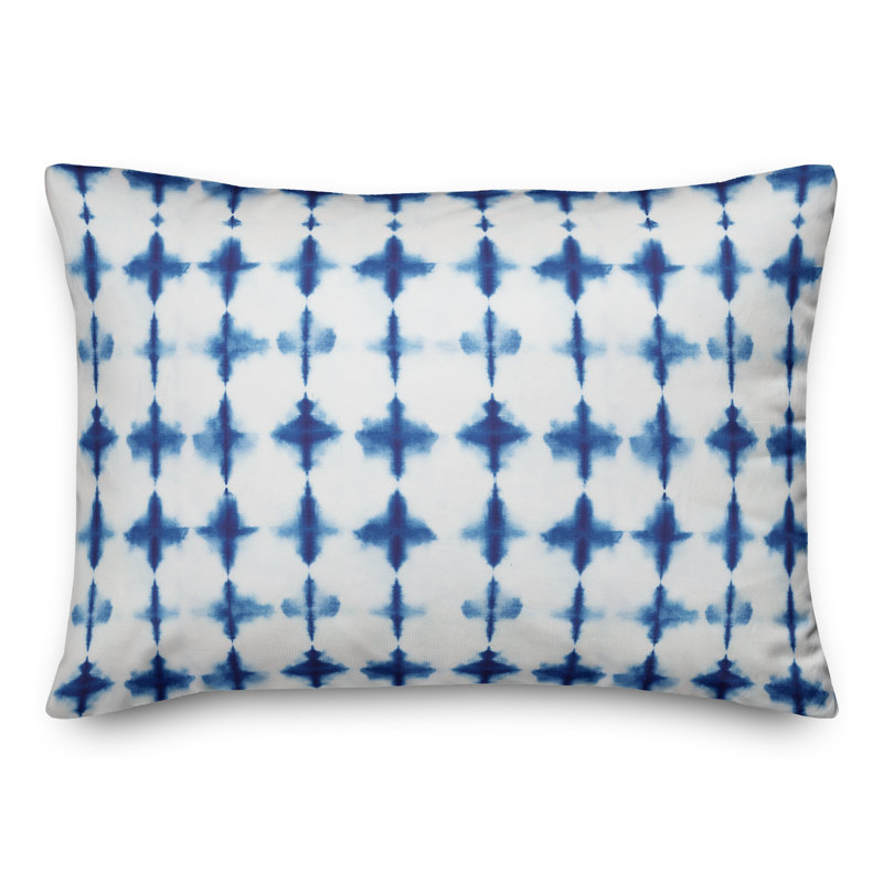  Coussin lombaire à imprimé aquarelle Shibori