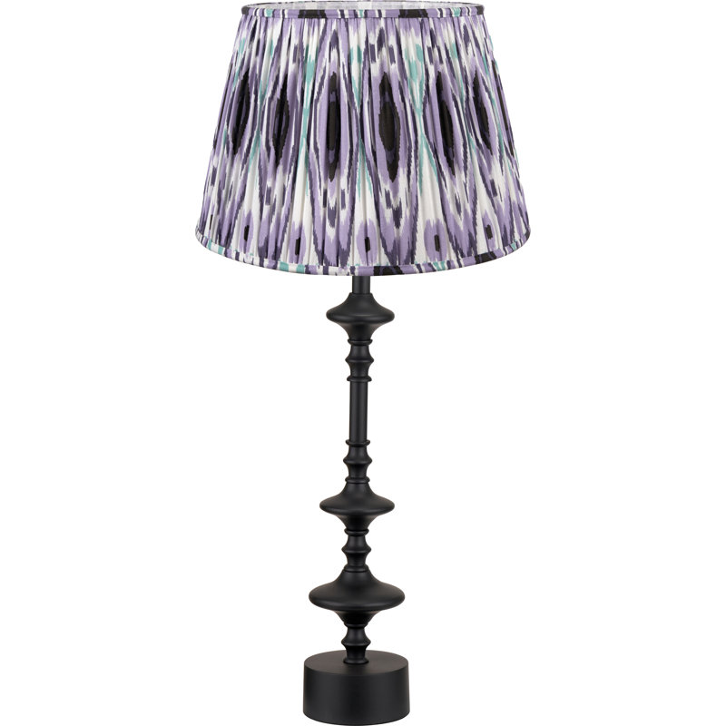 Benil Metal Table Lamp, Cotton/Cotton Blend, Purple