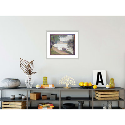 «Gray Weather Grand Jatte» par Georges Seurat, impression giclée sur cadre