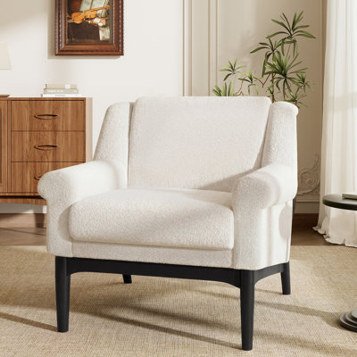 Chaise d'appoint moderne avec accoudoirs évasés