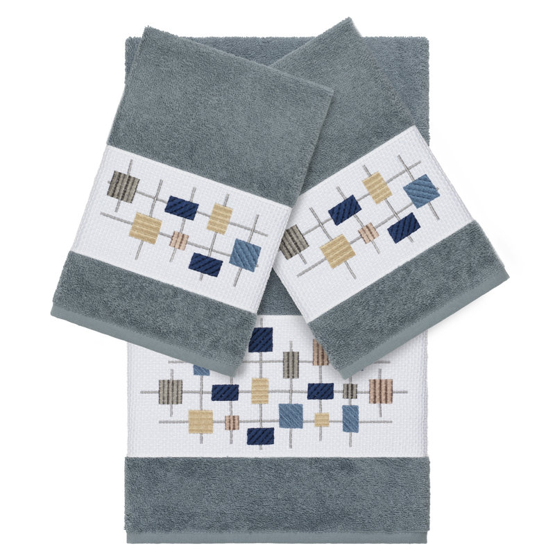 Khloe 3 Piece Turkish Cotton Towel Set, Teal