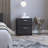 Nightstand Chequered, Two Drawers, Black Wengue Finish-1806977337