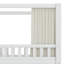 Lit superposé avec rideaux d'intimité, lumières DEL sous le lit, lit superposé en bois avec escalier de rangement et tiroirs