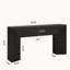 63" Extra Long Console Table - Modern Farmhouse Sofa Table Behind Couch, Black Wood Entryway Table for Hallway & Living Room, Easy Assembly