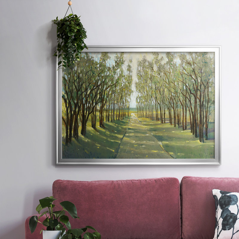 " Forest Path ", 30" H x 44" W x 1.5" D, Silver
