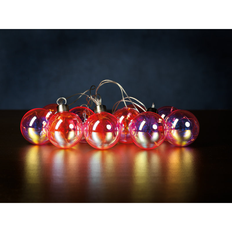 Spectrum 10-Light Battery LED String Lights, Pink