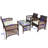 Rowes 4 - Person Patio Dining Set with Rectangular Table , Cushions Included