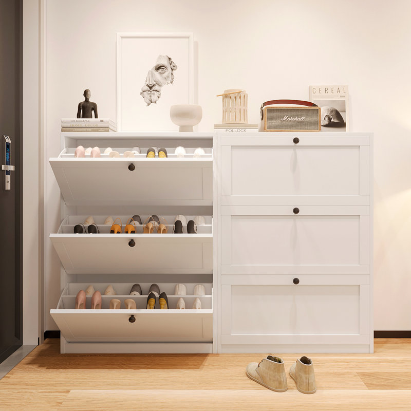 Armoire de rangement pour chaussures 36 paires, range-chaussures autoportant avec tablettes réglables, étagère à chaussures étroite pour entrée, couloir, salon