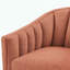 Fauteuil d'appoint pivotant à jupe, siège à ressorts hélicoïdaux et capitonnage vertical-65390644